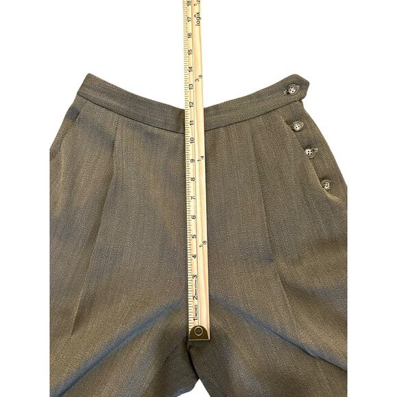Vintage Burberry’s Wool Trousers Side Button Ankle Size 2P Made in USA OldMoney - Picture 8 of 9